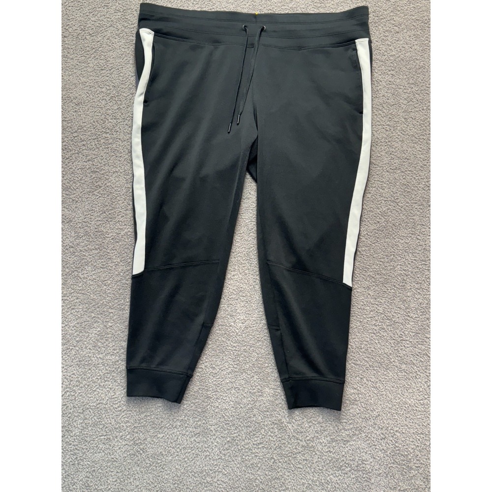 DKNY Black Cropped Jogger Sweatpants XL Athleisure